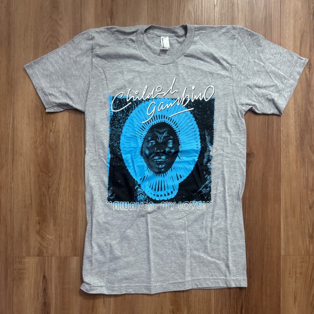 Childish Gambino Awaken My Love Music T Shirt Graphic Print Gray‎ Men's Small